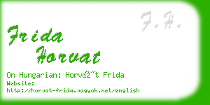 frida horvat business card